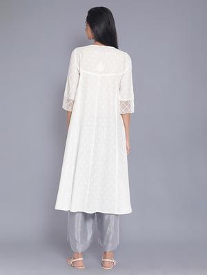 solid flared kurta - 17960366 - Standard Image - 4