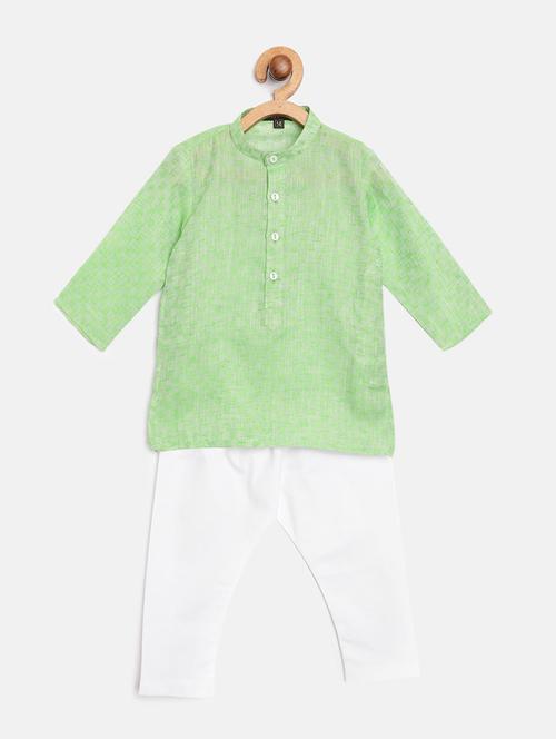 green self design kurta set - 17960633 - Standard Image - 1