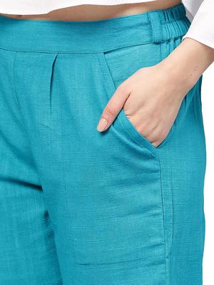 mid rise pleated trouser women - 17960732 - Standard Image - 2