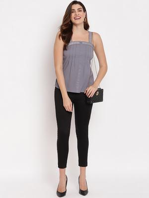 square neck solid top - 17961039 - Standard Image - 4