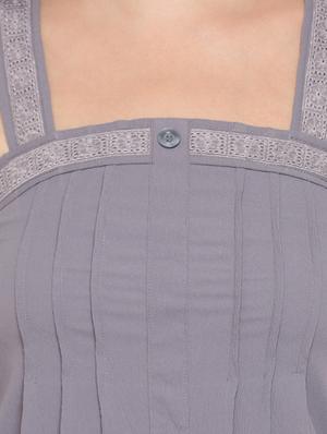 square neck solid top - 17961039 - Standard Image - 5