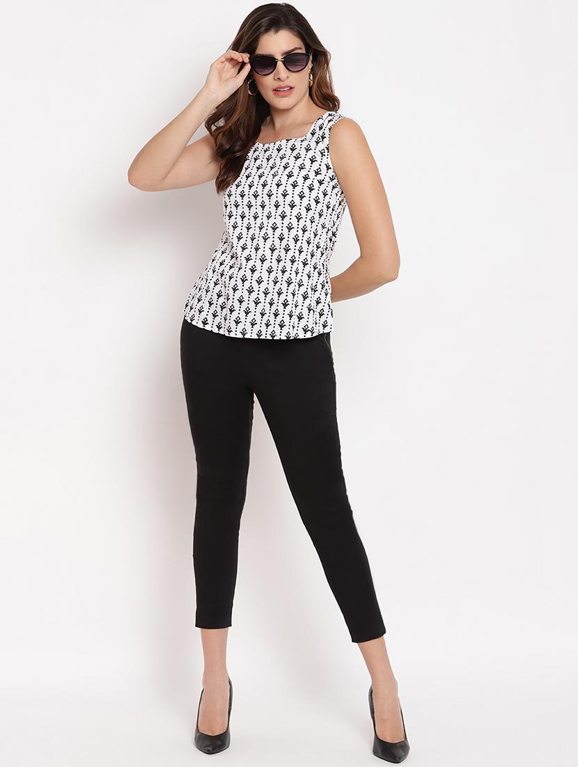 round neck printed top - 17961050 - Zoom Image - 4