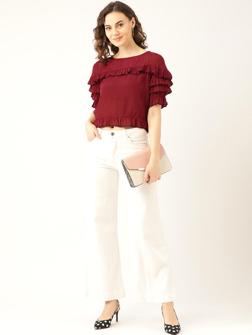 frill detail solid top - 17961051 - Zoom Image - 4