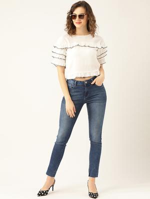 frill detail solid top - 17961052 - Standard Image - 4