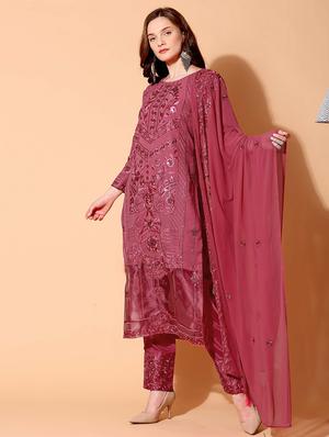 embroidered unstitched suit set - 17961257 - Standard Image - 2