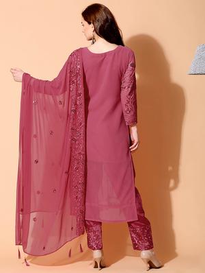 embroidered unstitched suit set - 17961257 - Standard Image - 3
