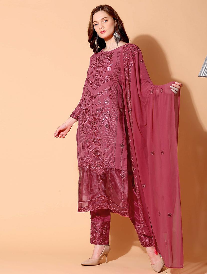 embroidered unstitched suit set - 17961257 - Zoom Image - 2