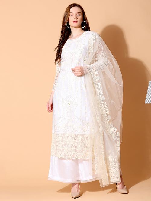 embroidered unstitched suit set - 17961258 - Standard Image - 1