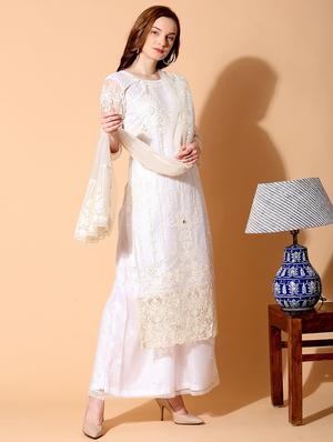 embroidered unstitched suit set - 17961258 - Standard Image - 2