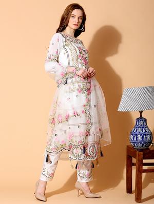 embroidered unstitched suit set - 17961262 - Standard Image - 2