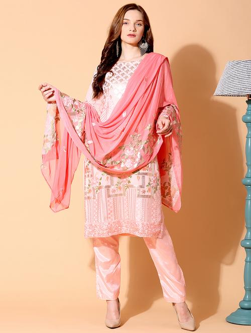 embroidered unstitched suit set - 17961265 - Standard Image - 1