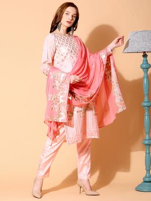 embroidered unstitched suit set - 17961265 - Standard Image - 3