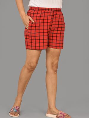aurish cotton red shorts - 17961490 - Standard Image - 3
