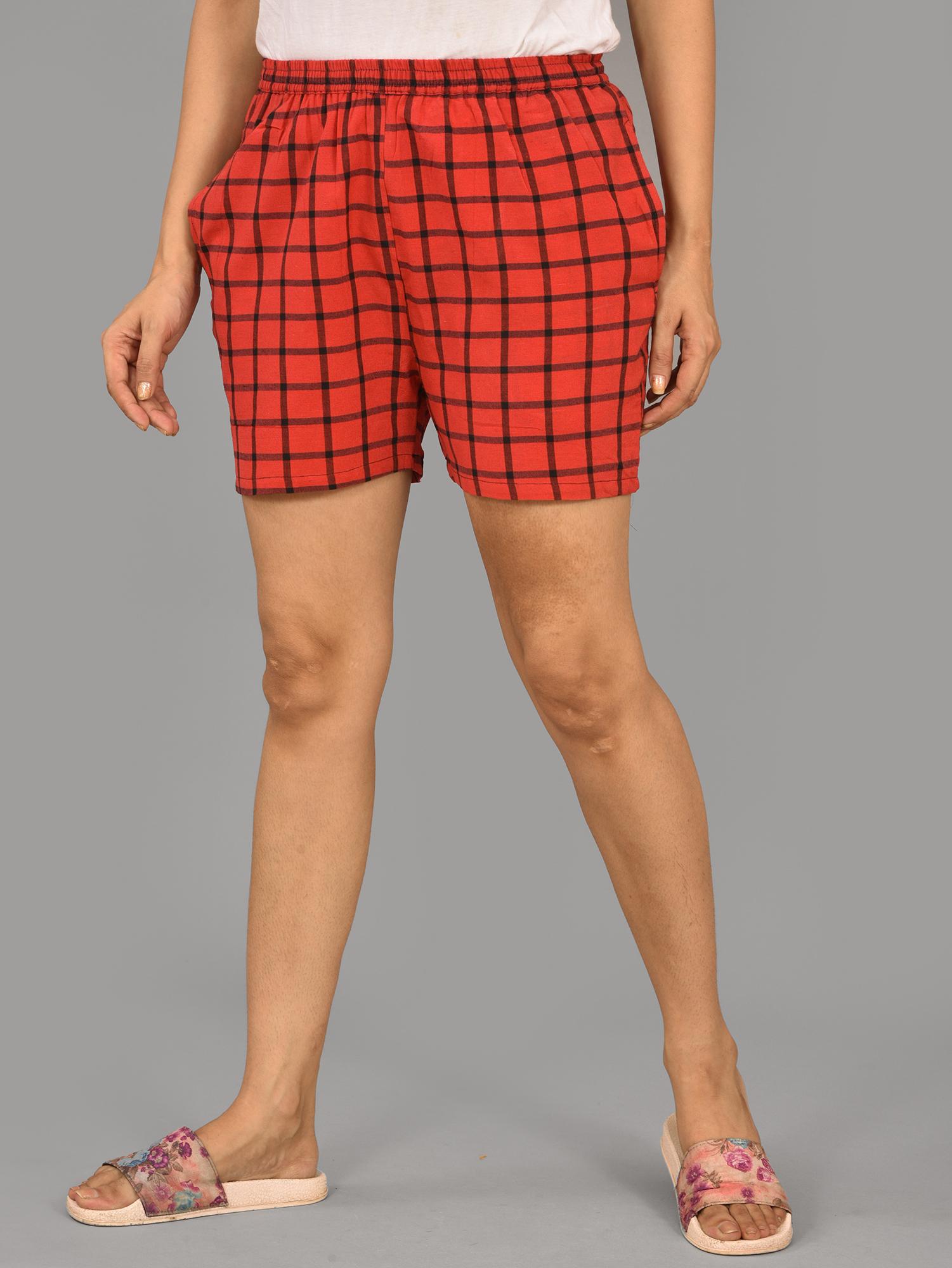 aurish cotton red shorts - 17961490 - Zoom Image - 2