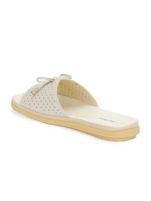beige faux leather slip on sandals - 17961775 - Standard Image - 3