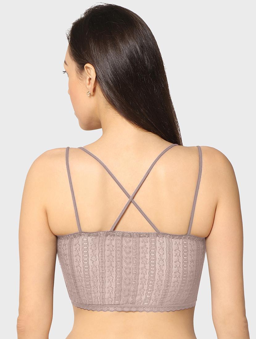 grey styled back bralette - 17963016 - Zoom Image - 3