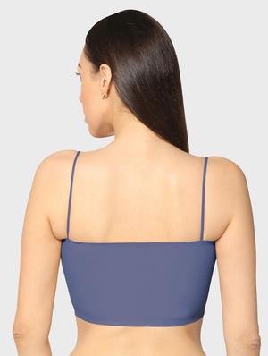 blue solid bralette bra - 17963121 - Standard Image - 2