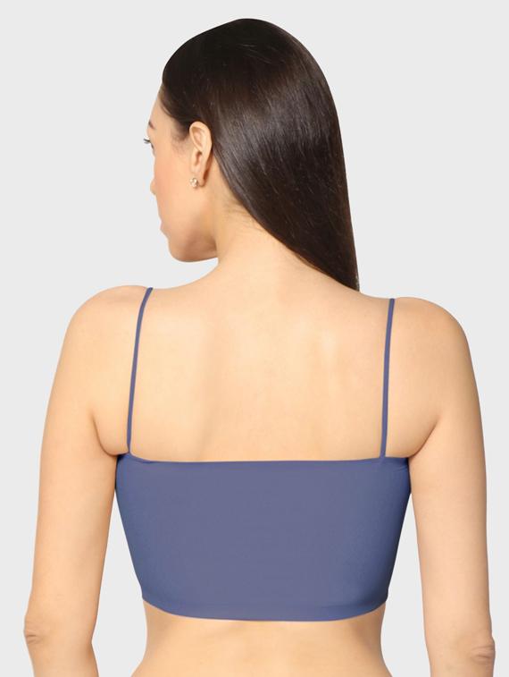 blue solid bralette bra - 17963121 - Zoom Image - 2
