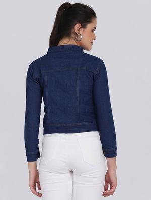 dark blue denim summer jacket - 17964862 - Standard Image - 3