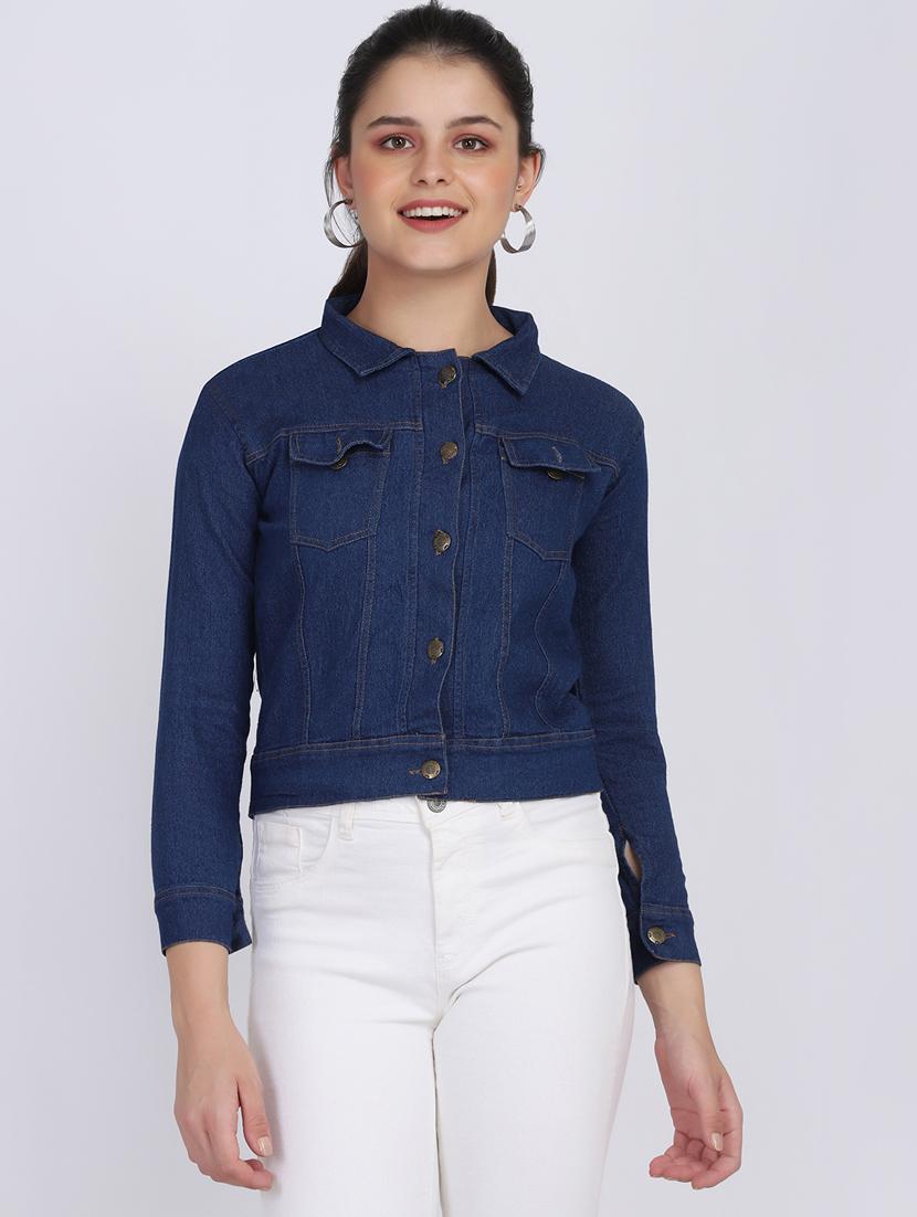 dark blue denim summer jacket - 17964862 - Zoom Image - 1