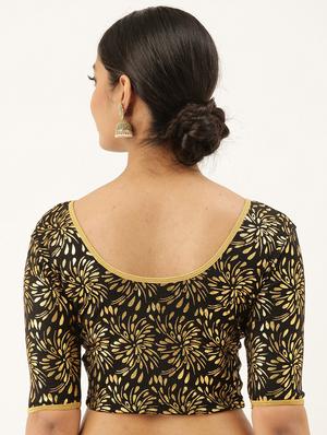black cotton solid blouse - 17964928 - Standard Image - 3
