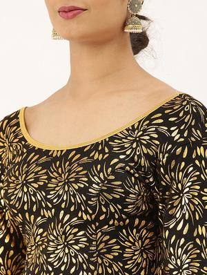 black cotton solid blouse - 17964928 - Standard Image - 4