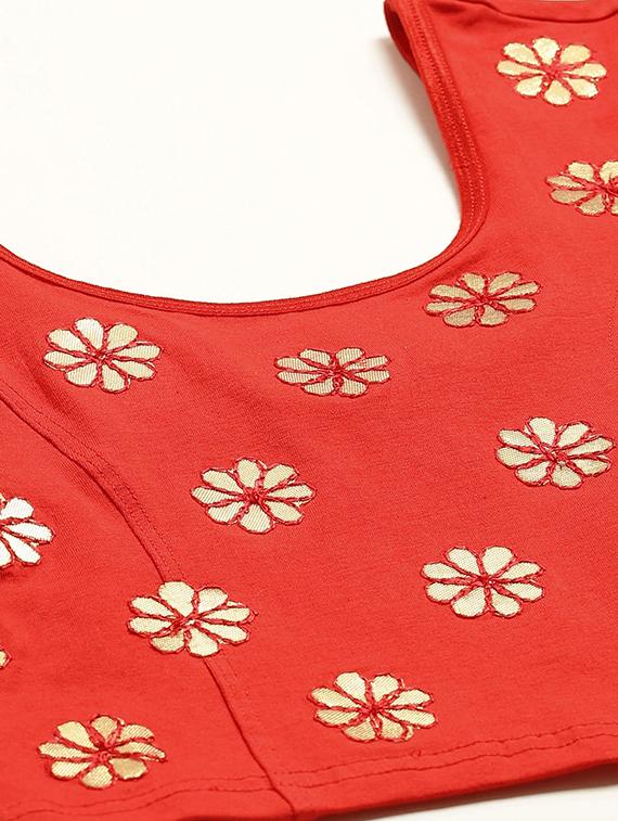 red cotton solid blouse - 17964947 - Zoom Image - 3