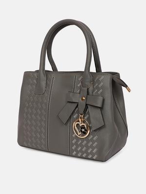 grey leatherette (pu) regular handbag - 17965287 - Standard Image - 4