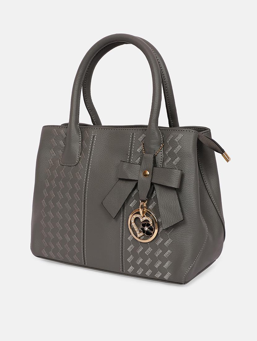 grey leatherette (pu) regular handbag - 17965287 - Zoom Image - 4