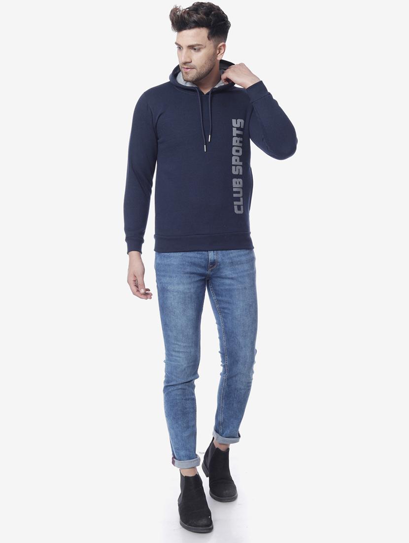 navy blue printed sweatshirt - 17967292 - Zoom Image - 4