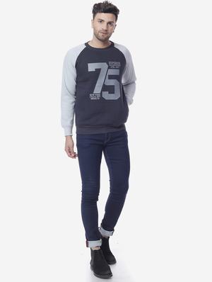 grey printed raglan sweatshirt - 17967297 - Standard Image - 4
