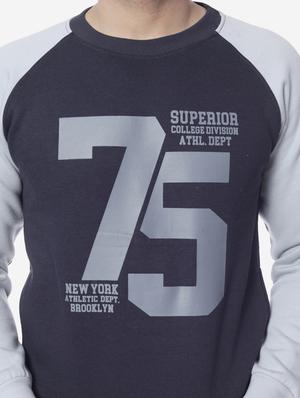 grey printed raglan sweatshirt - 17967297 - Standard Image - 5