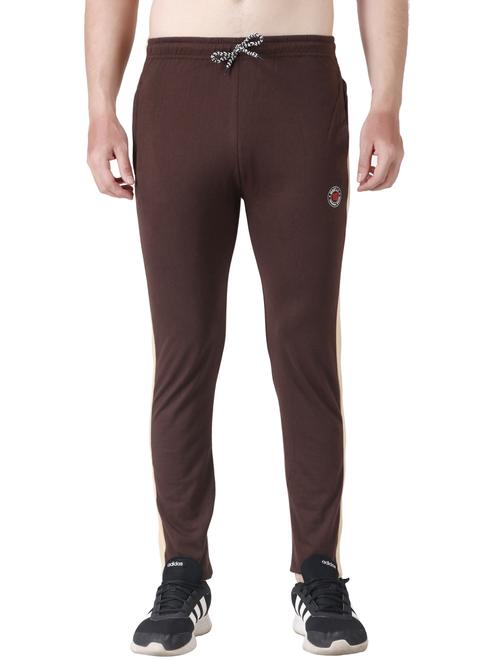 brown side stripe full length track pant - 17967457 - Standard Image - 1