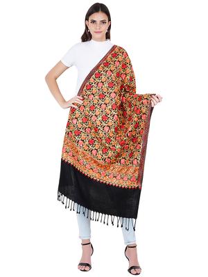 black floral printed stole - 17967789 - Standard Image - 2