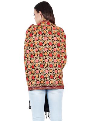 black floral printed stole - 17967789 - Standard Image - 3