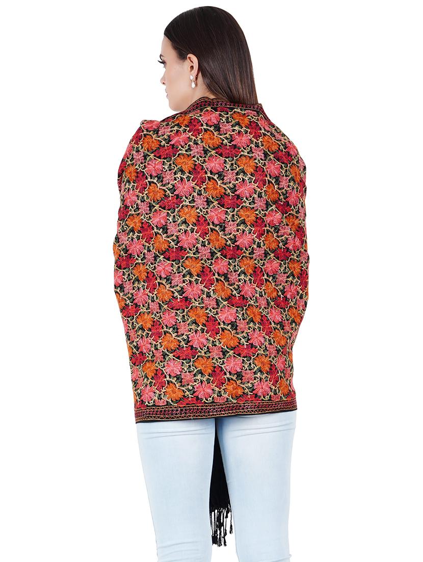 black floral printed stole - 17967796 - Zoom Image - 3