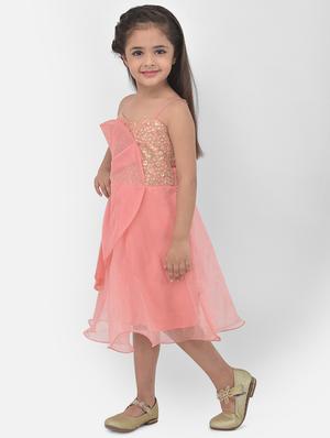 pink net sequined frock - 17968708 - Standard Image - 2