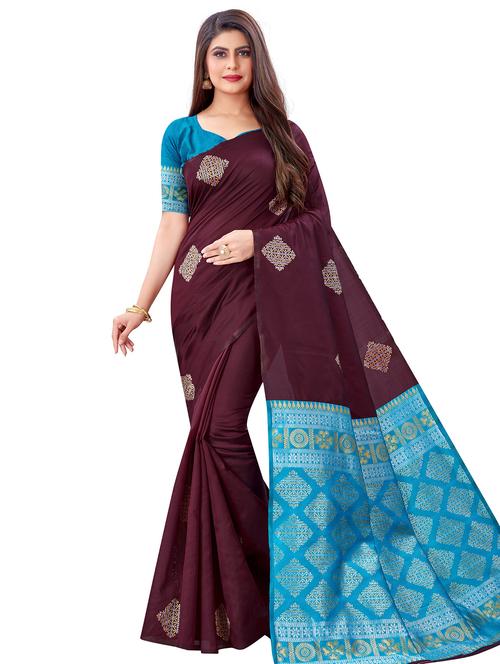 jacquard work banarasi saree with blouse - 17968940 - Standard Image - 1