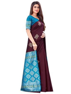jacquard work banarasi saree with blouse - 17968940 - Standard Image - 2