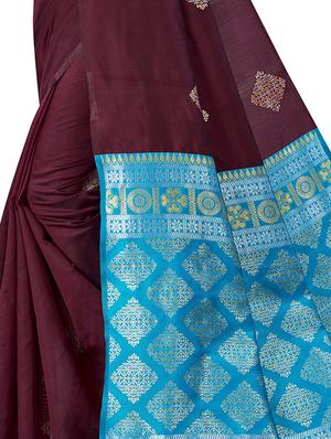 jacquard work banarasi saree with blouse - 17968940 - Standard Image - 5