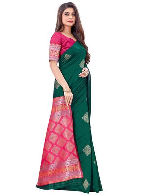 jacquard work banarasi saree with blouse - 17968942 - Standard Image - 2