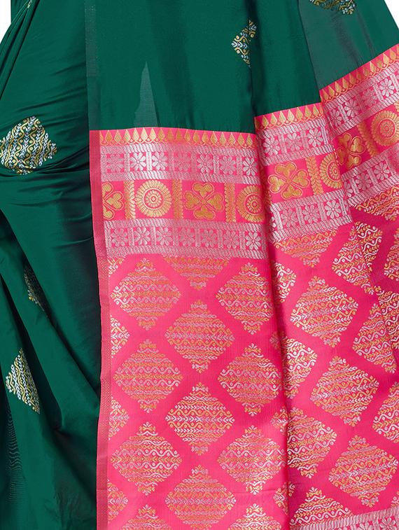 jacquard work banarasi saree with blouse - 17968942 - Zoom Image - 5