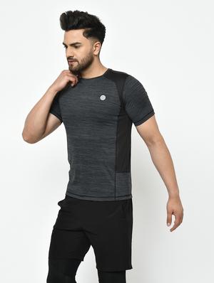 grey self design t-shirt - 17969144 - Standard Image - 3