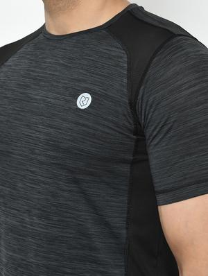 grey self design t-shirt - 17969144 - Standard Image - 5