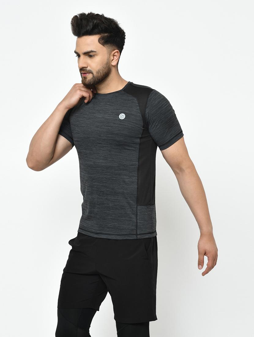 grey self design t-shirt - 17969144 - Zoom Image - 3
