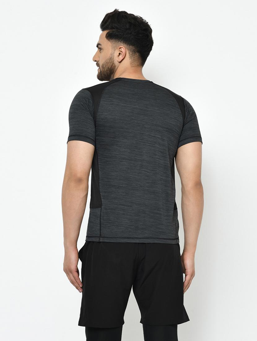grey self design t-shirt - 17969144 - Zoom Image - 4