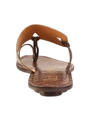 brown kolhapuri flat sandal - 17969255 - Standard Image - 3