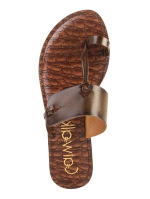 brown kolhapuri flat sandal - 17969255 - Standard Image - 4