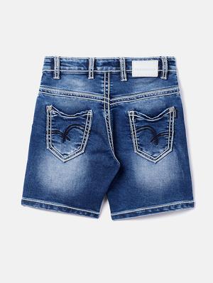 blue washed denim shorts - 17970035 - Standard Image - 2
