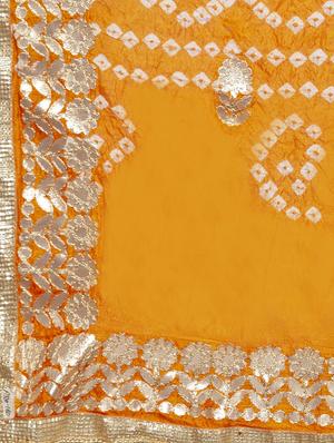 multi colored silk blend bandhani dupatta - 17970355 - Standard Image - 4